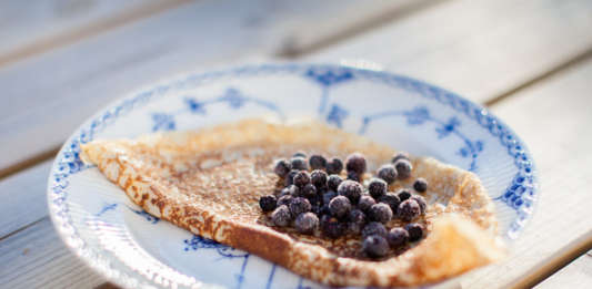 Recept på Pannkakor med vaniljsmak stekta i smör